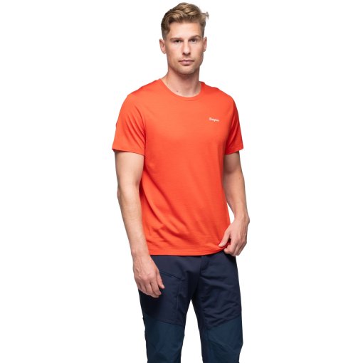 Foto de Bergans Camiseta Hombre - Rabot Emblem Wool - lava