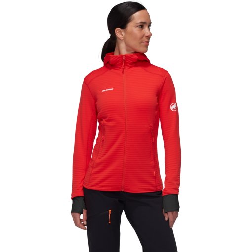 Produktbild von Mammut Taiss Light Midlayer Jacke mit Kapuze Damen - mammut red-black