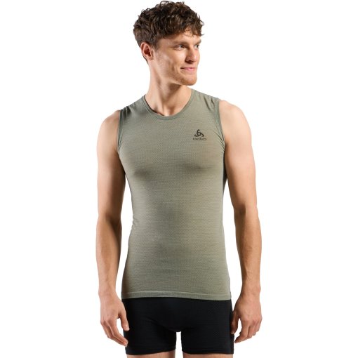 Foto de Odlo Camiseta Interior sin Mangas Hombre - Performance Wool 140 Seamless - vetiver