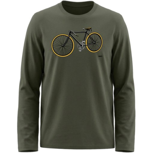Produktbild von RTTshirts Retro Rennrad Fahrrad Langarmshirt Herren - khaki