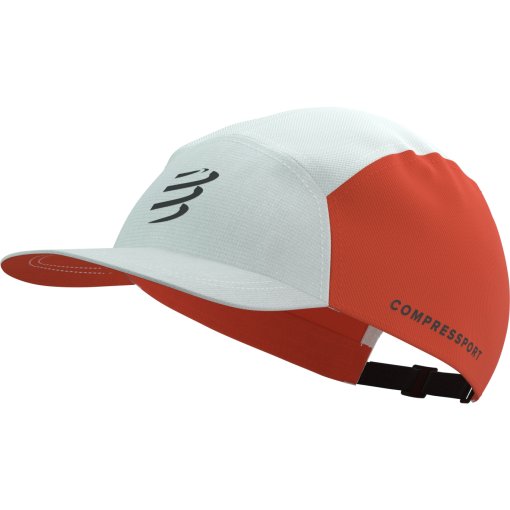 Produktbild von Compressport 5 Panel Light Cap - star white/tigerlily