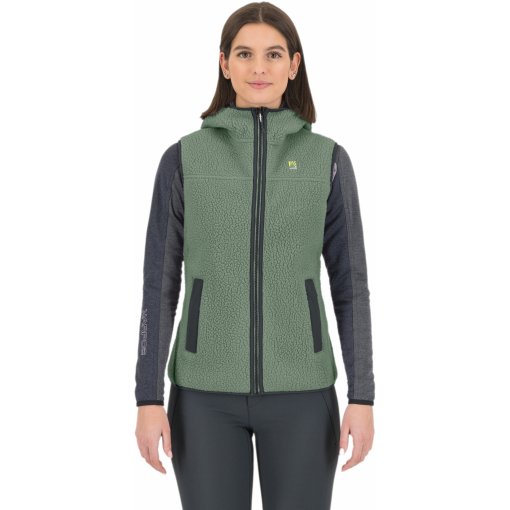 Billede af Karpos Moiazza Retro Hættetrøje-vest til kvinder - hedge/woodl.gray