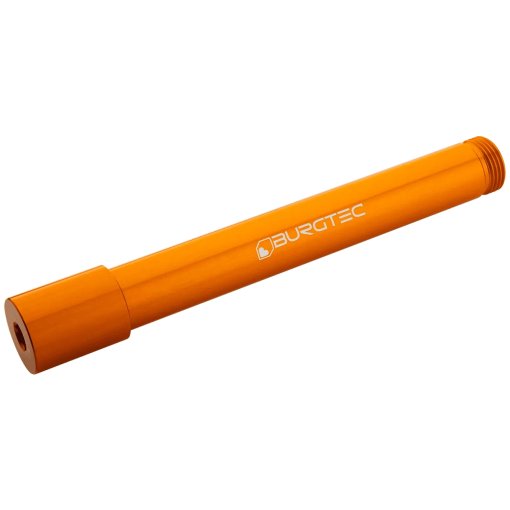 Produktbild von Burgtec Steckachse - vorn | 20x110mm Boost | 141mm | für Öhlins DH38 - iron bro orange