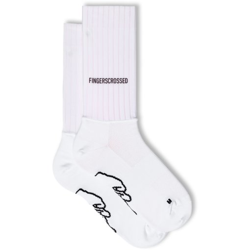 Foto de FINGERSCROSSED Calcetines Ciclismo - Aero 2.0 Logo - Horizontal - Blanco