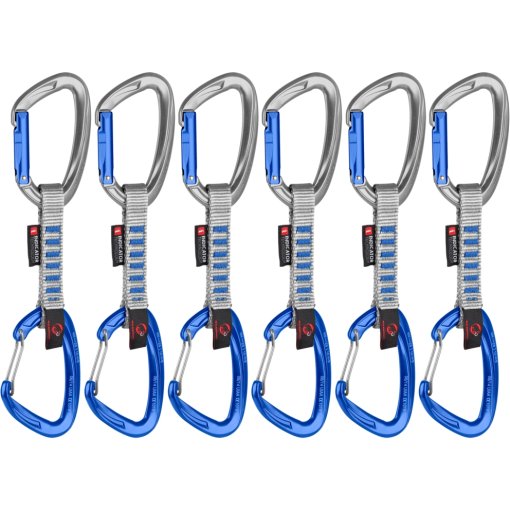 Photo produit de Mammut Dégaines Escalade - Crag Keylock Wire 10 cm Indicator - Pack de 6 - silver-ultramarine