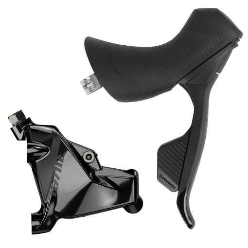 Productfoto van SRAM Rival eTap AXS HRD rem/schakelrem + hydraulische schijfrem - flat mount - rechts | achter | 2x12-speed - zwart | 2000 mm | 0mm Offset - Speciale aanbieding