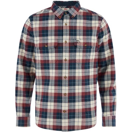Kuva tuotteesta Fjällräven Singi Heavy Flanellipaita Mies - dark navy/maroon
