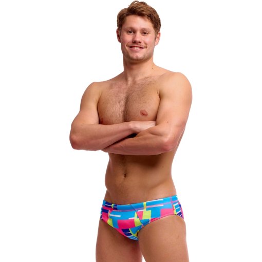 Picture of Funky Trunks Seamed Eco Swim Briefs Men - Blok Tok