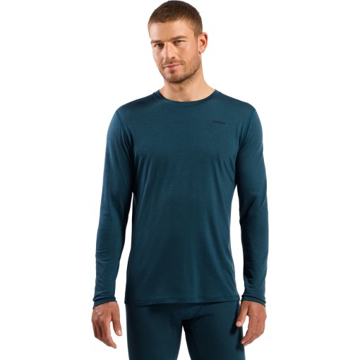 Produktbild von Odlo Merino Light Langarm-Unterhemd Herren - reflecting pond