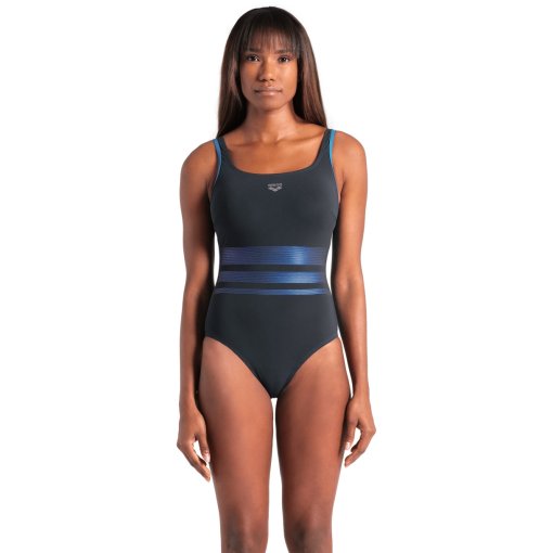 Produktbild von arena Shapewear Rosa C-Cup Badeanzug Damen - Night Grey/Green Blue