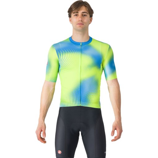 Foto de Castelli Maillot de Manga Corta Hombre - Vortice - aquamarine/electric lime 460