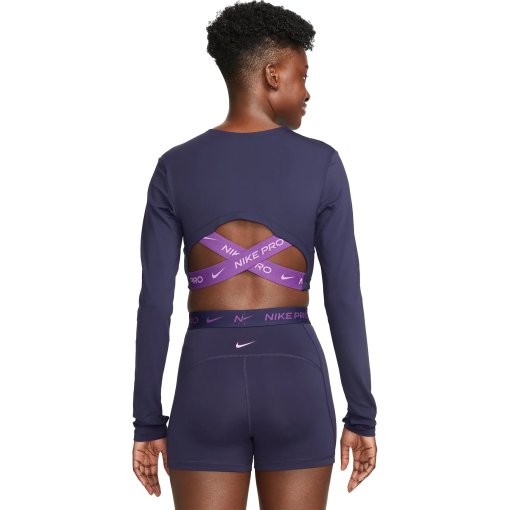 nike pro long sleeve crop top