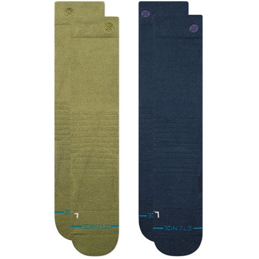 Foto de Stance Calcetines Unisex - Iconic Mid Poly Snow Pack de 2 - chive