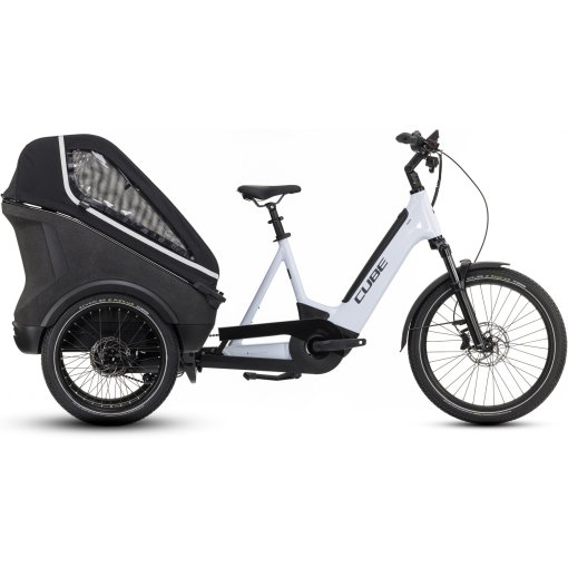 Photo produit de CUBE Vélo Cargo Électrique - TRIKE FAMILY HYBRID 750 - 2026 - flashwhite / reflex