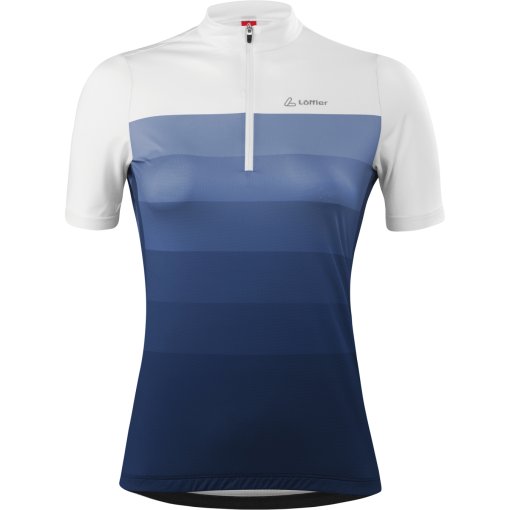 Foto de Löffler Maillot Ciclismo Half Zip Mujer - Rainbow Mid - azul oscuro 495
