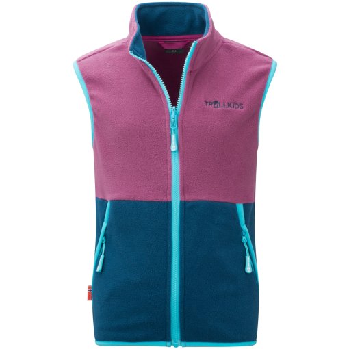 Foto de Trollkids Chaleco Niño - Kjerag - Bright Berry/Madeira Blue/Lagoon Blue