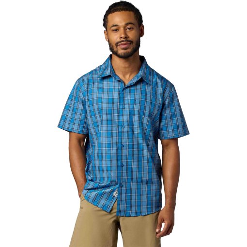 Photo produit de Marmot AirExchange Chemise à manches courtes pour hommes - nautical blue ranger plaid