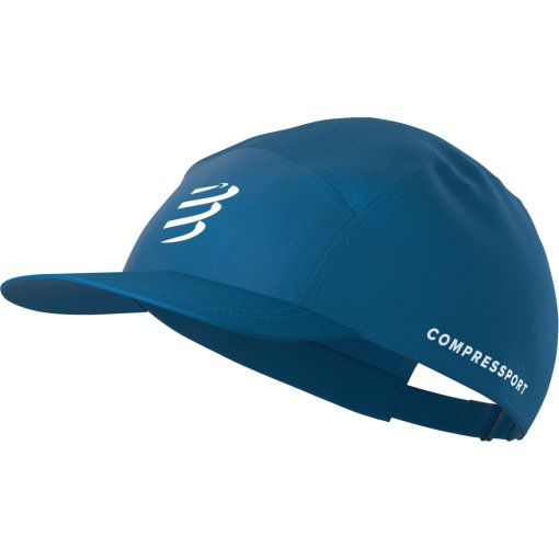 Photo produit de Compressport Casquette - 5 Panel Light - blue saphire/white