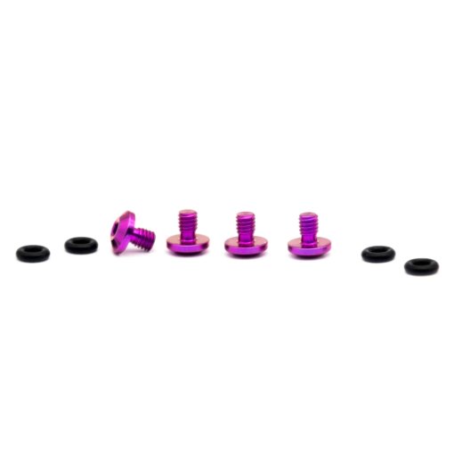 Foto de OAK Components Juego de pernos de purga - Titanio | SRAM Bleedport Aceite mineral | 4 piezas - morado