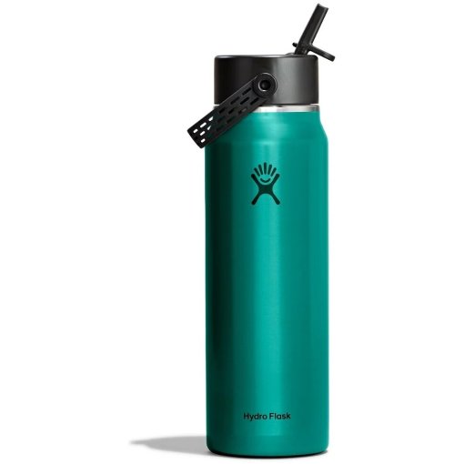Zdjęcie: Hydro Flask 32oz Lightweight Wide Mouth Butelka izolowana + nakrętka ze słomką – 946 ml - Emerald Green