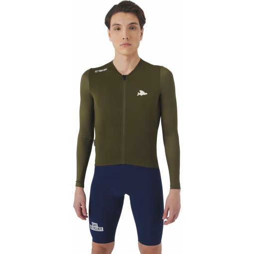 Produktbild von Café du Cycliste Roxane Langarmtrikot Herren - khaki