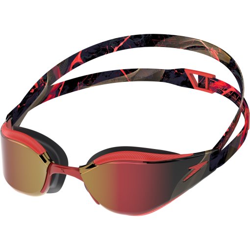 Zdjęcie: Speedo Fastskin Hyper Elite Mirror okulary pływackie - autumn red/smoke/crimson royal