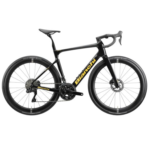 Picture of Bianchi INFINITO PRO - 105 Di2 - Carbon Road Bike - 2026 - sparkling black / gold full glossy