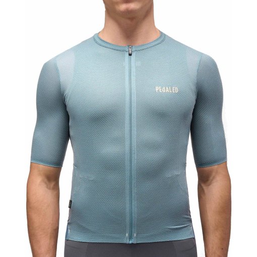 Photo produit de PEdALED Maillot Manches Courtes Homme - Odyssey Delta - Light Blue