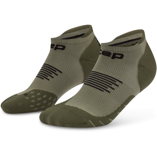 Productfoto van CEP Core Run No Show Compressiesokken Heren - olive