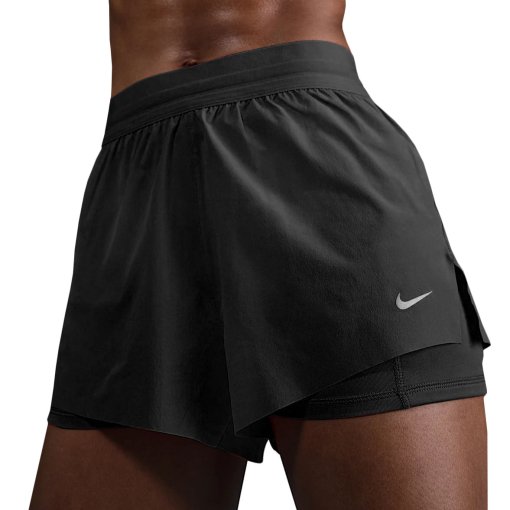 Produktbild von Nike Swift Dri-FIT 2-in-1 Shorts Damen - black/reflective silver HJ5376-010