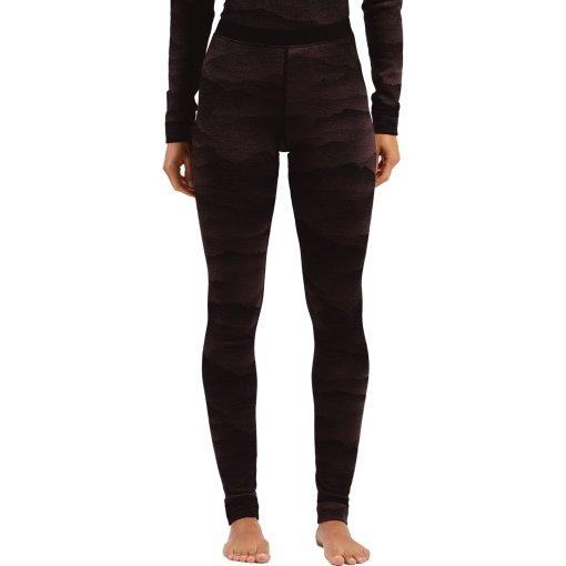 Foto de Odlo Calzoncillo Largo Mujer - Merino Warm Jacquard Ridgeline - fudge - black