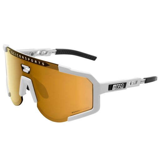 Produktbild von Scicon Aeroscope Brille - White Gloss - Multimirror Bronze | Rain Clear