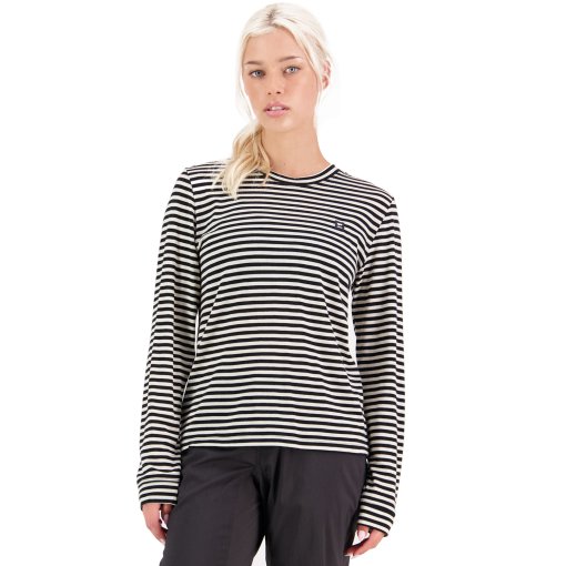 Photo produit de Mons Royale T-Shirt Manches Longues Femme - Icon Merino - mr stripe