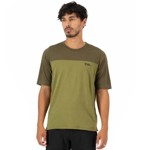 Immagine prodotto da Mons Royale Maglia Ciclismo a Maniche Corte Uomo - Diversion Merino - fern / oliva