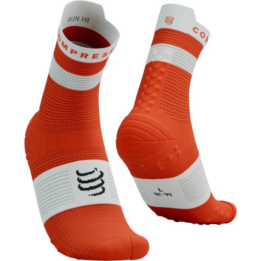 Produktbild von Compressport Pro Racing Kompressionssocken v4.0 Run High - tigerlily/white