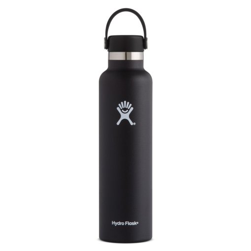 Foto de Hydro Flask Botella Térmica - 24oz Standard Mouth + Tapa Flex - 710ml - Black