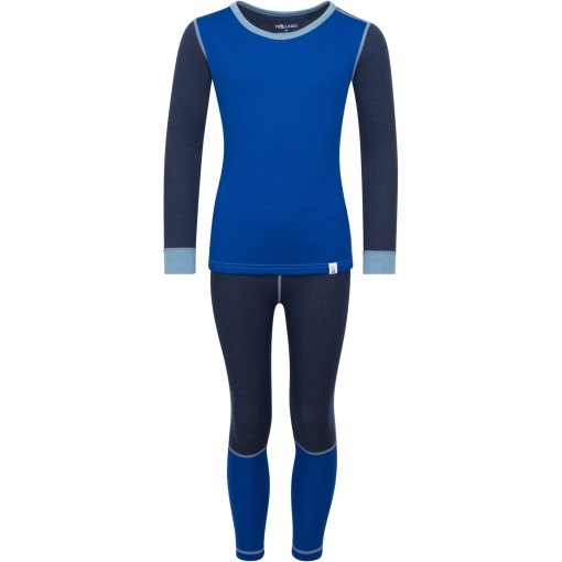 Image de Trollkids Ensemble de Sous-Vêtements Enfant - Merino II - Royal Blue/Navy