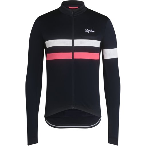 Immagine prodotto da Rapha Maglia a Maniche Lunghe Uomo - Brevet - dark navy/high-vis pink/white