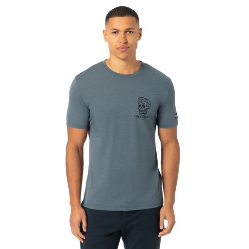 Foto de SUPER.NATURAL Camiseta Hombre - Gravel - Turbulence Blue/Jet Black