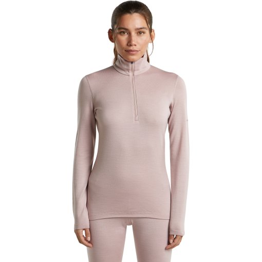 Foto de Icebreaker Merino 260 Tech Camiseta térmica de manga larga con cremallera media para mujer - Pink Quartz