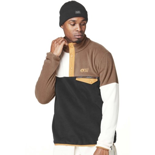 Foto de Picture Jersey Polar 1/4 Hombre - Arcca - Black Vanilla Cocoa Brown