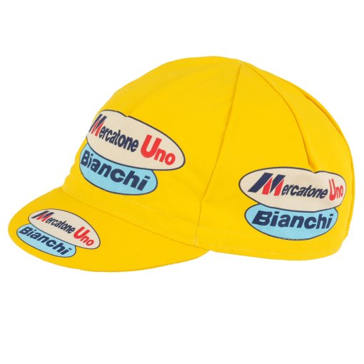 Foto de Apis Gorra Ciclismo Profesional Estilo Retro - MERCATONE UNO - BIANCHI