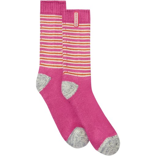 Foto de SealSkinz Calcetines Medianos a Rayas - Oby - Rosa