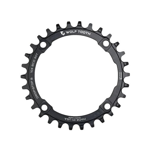 Produktbild von Wolf Tooth Kettenblatt | 104 BCD | 4-Arm | Drop Stop B - schwarz