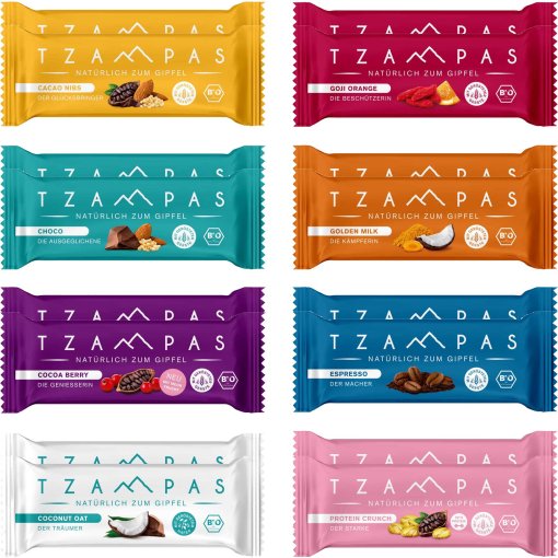 Foto de TZAMPAS Barrita Energética BIO - Surtido de Degustación - 16x40g