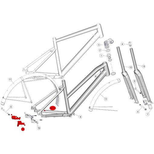 Patte De Dérailleur Arrière Kona V5TT – Alu, Compatible Hei Hei, Honzo, Process, Big Honzo, Precept, Operator, Carbone, 1 Pièce Avec Boulons