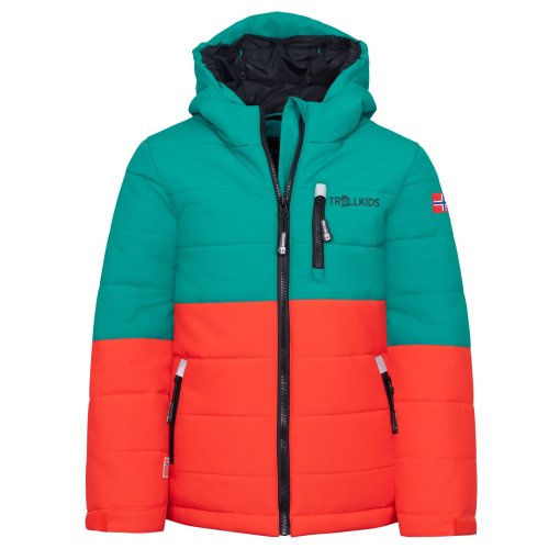 Produktbild von Trollkids Hemsedal XT Schneejacke Kinder - Dark Cyan/Chili Red