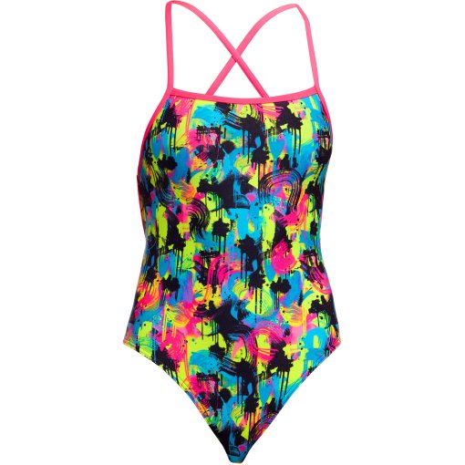 Produktbild von Funkita Strapped In Eco Badeanzug Damen - Blotchy Babe