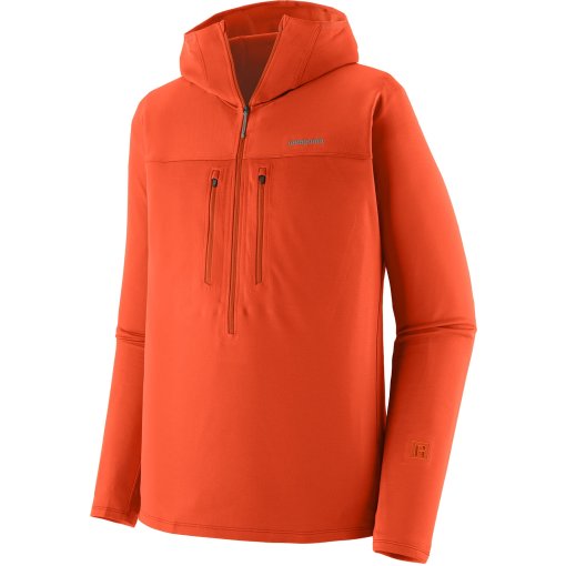 Image de Patagonia R1 Ultralight Hoody Anorak pour hommes - Coal Orange