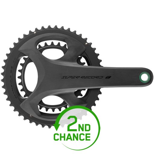 Produktbild von Campagnolo Super Record S Kurbelgarnitur - Carbon | Ultra Torque | 2x12-fach - black - B-Ware